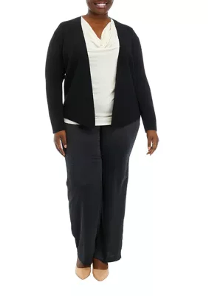 Plus Open Cardigan