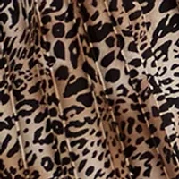 Petite Printed Pull On Pleated Skirt