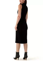 Petite Mock Neck Midi Dress