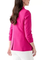 Petite One Button Peak Lapel Blazer