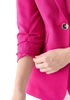 Petite One Button Peak Lapel Blazer