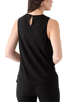 Women's Sleeveless High Neck Cowl Blouse