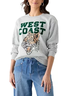 Women's Long Sleeve West Coast Boyfriend Pullover