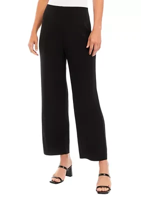 Petite Pull On Wide Leg Knit Pants
