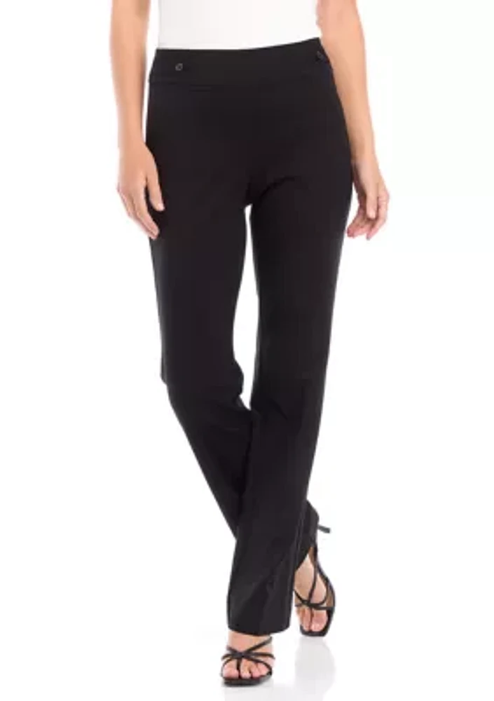 Petite Pull On Side Tab Trousers