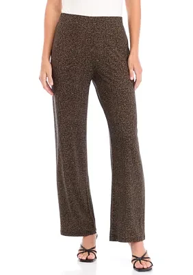 Petite Pull On Knit Wide Leg Pants - Regular Length