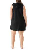 Plus Sleeveless Full Zip Hoodie