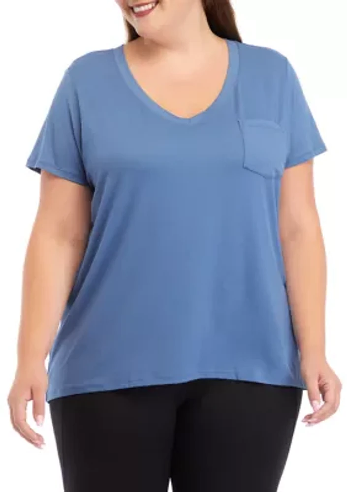 Plus Short Sleeve Super Soft Sloane V-Neck T-Shirt