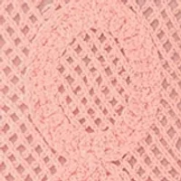 Women's Short Sleeve Crew Neck Boxy Crochet Top