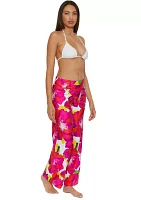 Bloom Print Swim Cover Up Pants
