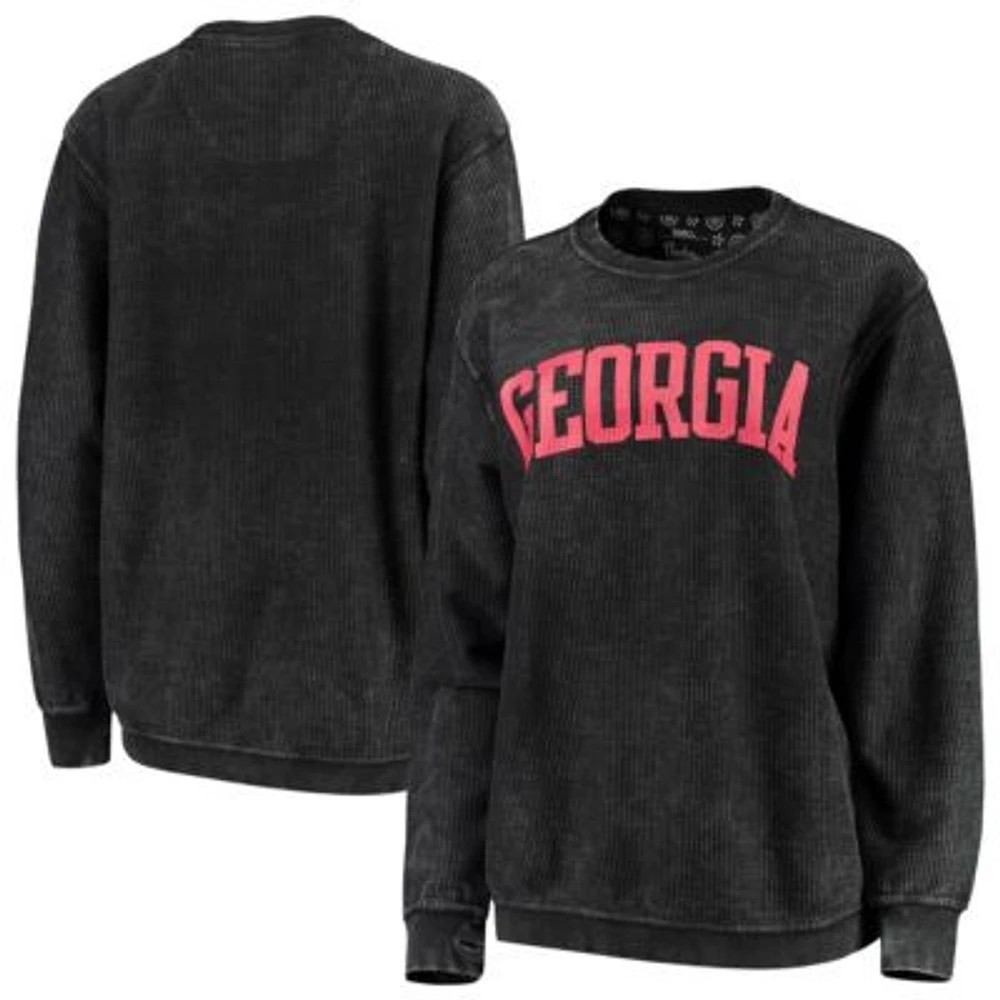 NCAA Georgia Bulldogs Comfy Cord Vintage Wash Basic Arch Pullover Sweatshirt
