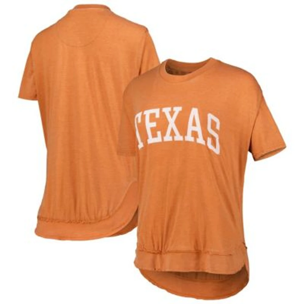 NCAA Burnt Texas Longhorns Arch Poncho T-Shirt