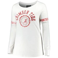 Alabama Crimson Tide NCAA Contrast Stripe Scoop Neck Long Sleeve T-Shirt