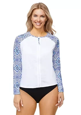 Amalfi Coast Front Zip UPF 50 Rashguard