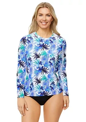 Palm Beach Paisley Pullover Drop Tail UPF 50 Swim Shirt