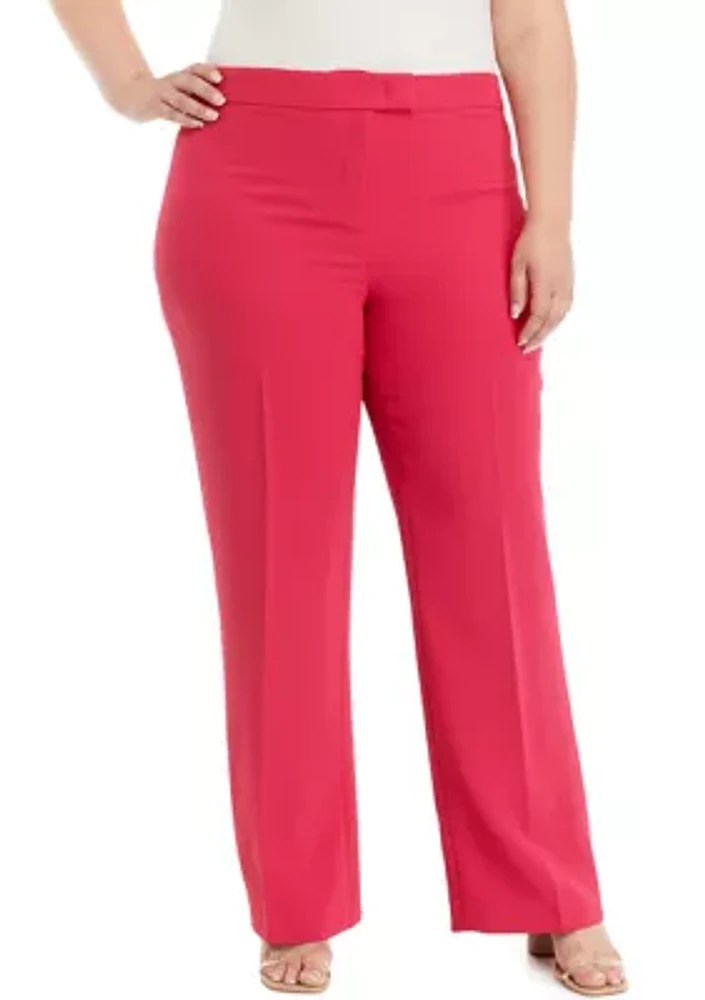 Plus Fly Front Extend Tab Trouser Pants
