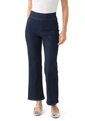 Petite Wide Leg Pull On Super Stretch Pants