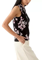 Petite Sleeveless Triple Pleat Top