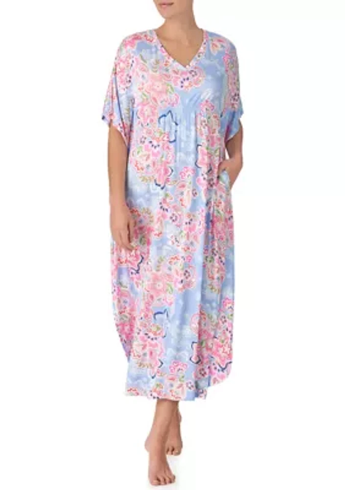 Women's Short Sleeve Long Caftan