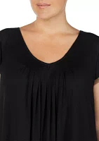 Plus Flutter Sleeve Top