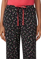 Cherry Printed Long Pajama Pants