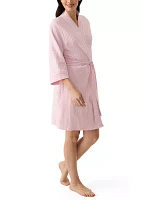 Waffle Knit Wrap Robe