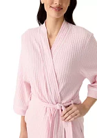 Waffle Knit Wrap Robe