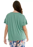 Plus Short Sleeve Lush Luxe Sleep T-Shirt