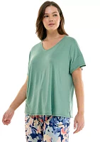Plus Short Sleeve Lush Luxe Sleep T-Shirt