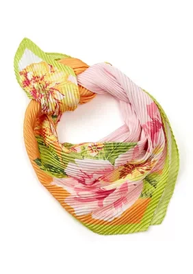 Sunshine Garden Pleated Diamond Scarf