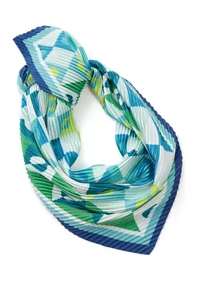 Mosaic Geo Pleated Diamond Scarf 