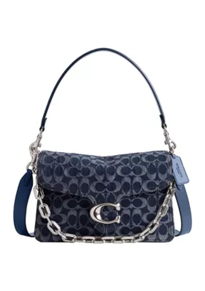 Chain Tabby Shoulder Bag in Signature Denim