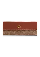 Mila Long Flap Wallet in Signature Canvas