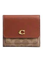 MIla Small Flap Wallet in Signature Canvas 