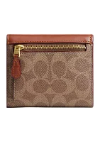 MIla Small Flap Wallet in Signature Canvas 