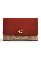   Coated Canvas Signature Essential Medium Flap Wallet 