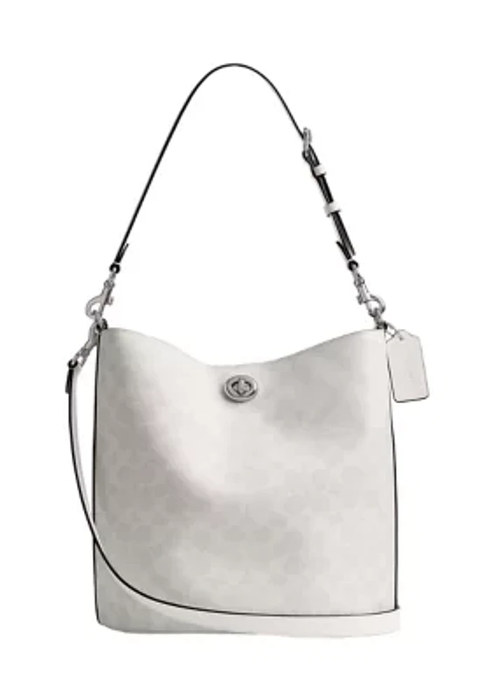 Willow Soft Bucket Bag Signature Canvas