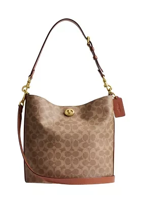 Willow Soft Bucket Bag Signature Canvas