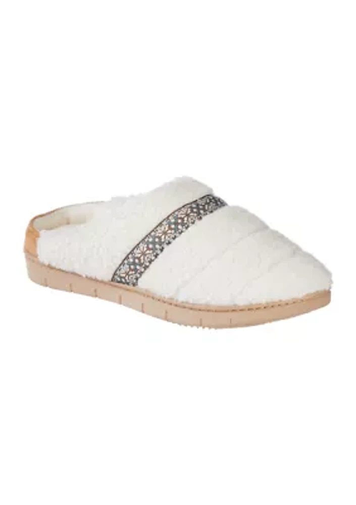 Clara Berber Clog Slipper with Memory Foam