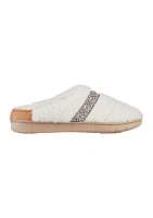 Clara Berber Clog Slipper with Memory Foam