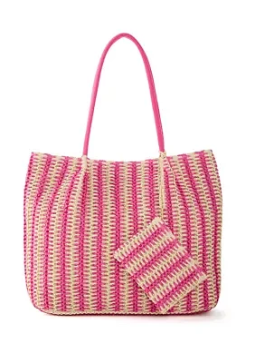 Straw Stripe Tote