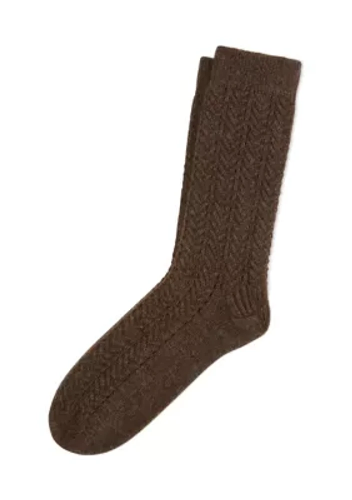 Open Texture Crew Socks