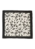 Contrast Floral Square Scarf