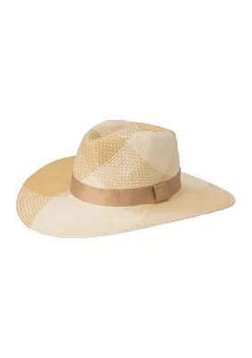 Plaid Weave Fedora Sunhat