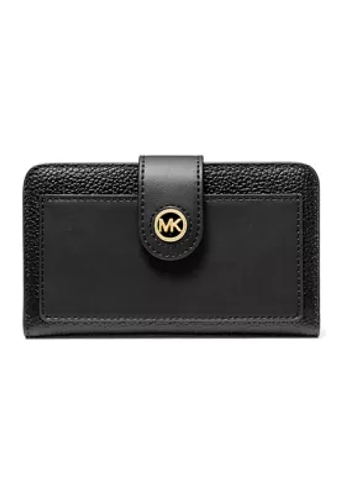 MK Charm Medium Tab Pocket Bifold Wallet