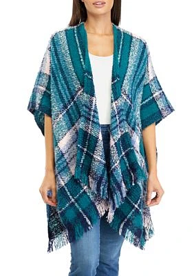 Women's Plaid Open Topper