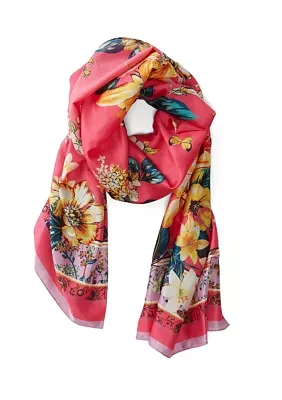 Lily Botanical Oblong Scarf