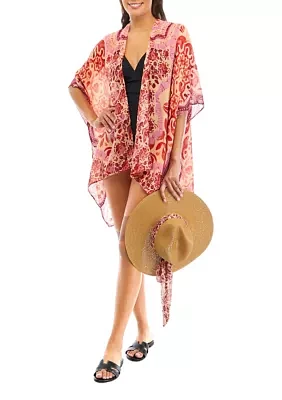   Printed Topper with Floppy Hat 