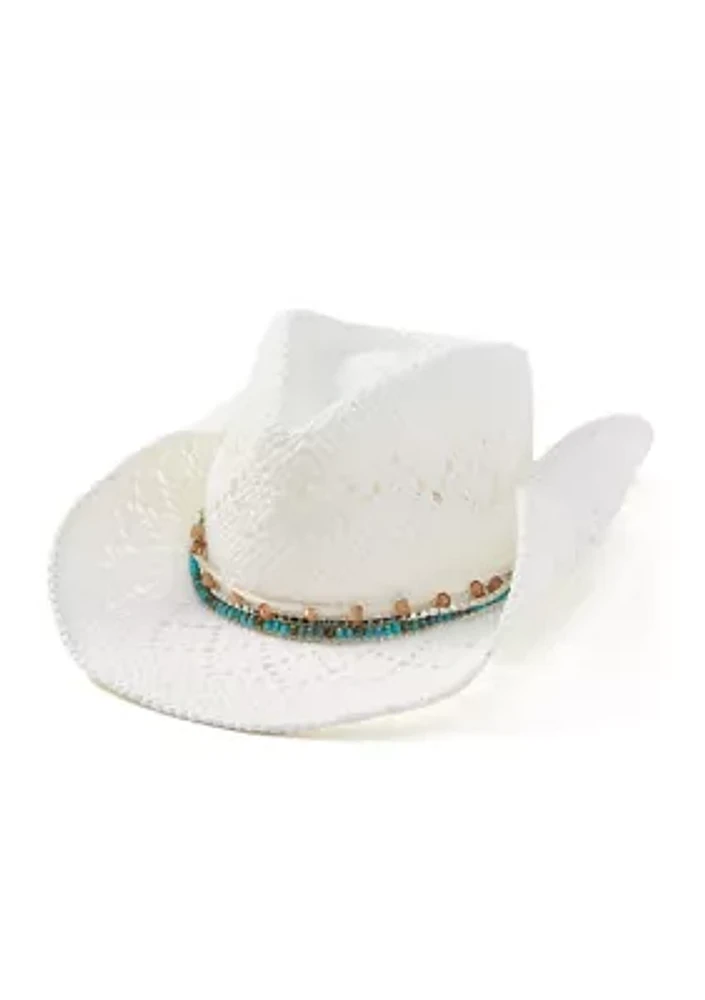 Bead Trim Cowboy Hat
