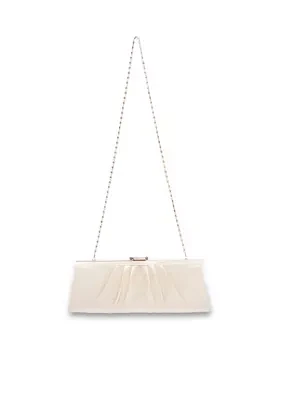 East West Satin Frame Clutch